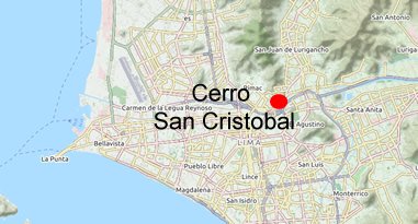 Cerro San Cristobal Karte