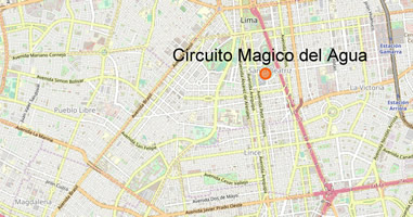 Anreise Circuito Magico del Agua Karte Anreise Circuito Magico del Agua