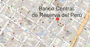 Anreise Banco Central de Reserva del Perú Karte Banco Central de Reserva del Perú