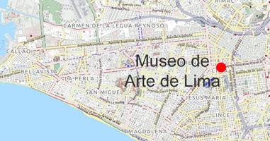 Anreise MALI – Museo de Arte de Lima Karte MALI – Museo de Arte de Lima