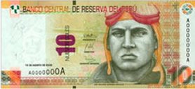 10 Soles Geldschein 10 Soles Geldschein Peru