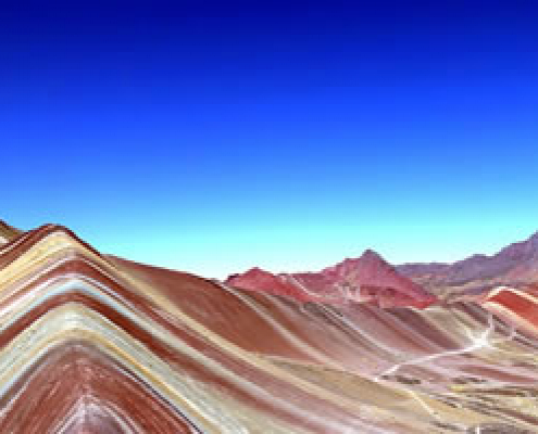 Vinicunca der Regenbogenberg in Peru