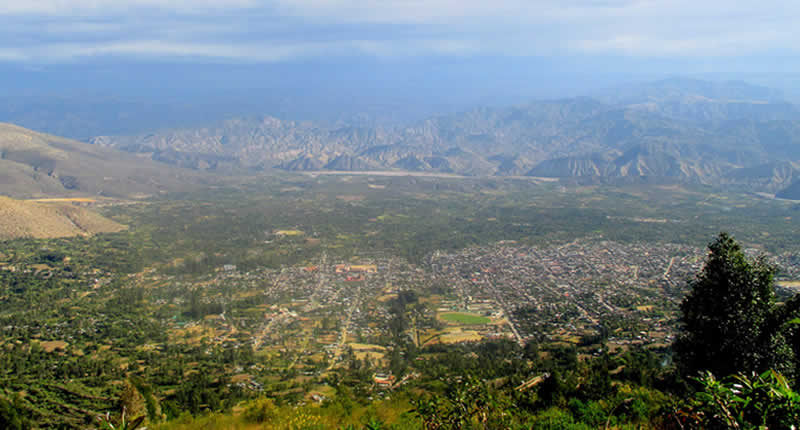 Blick vom Cruz de la Pacificación