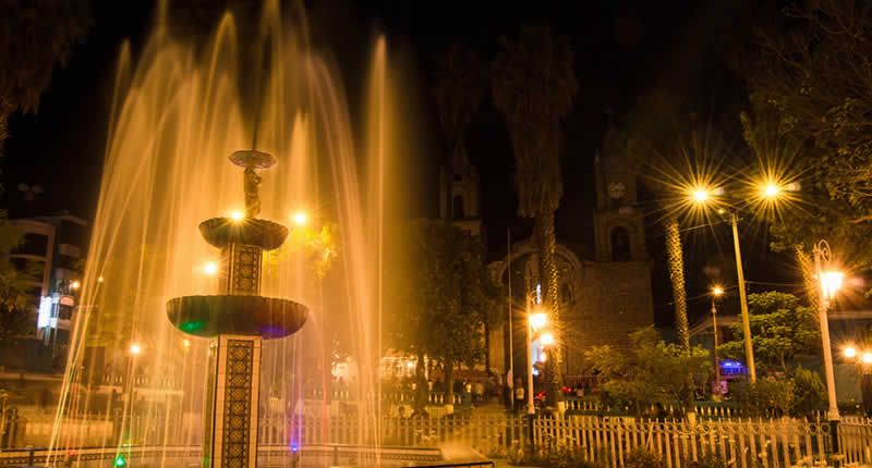 Springbrunen an der Plaza de Armas
