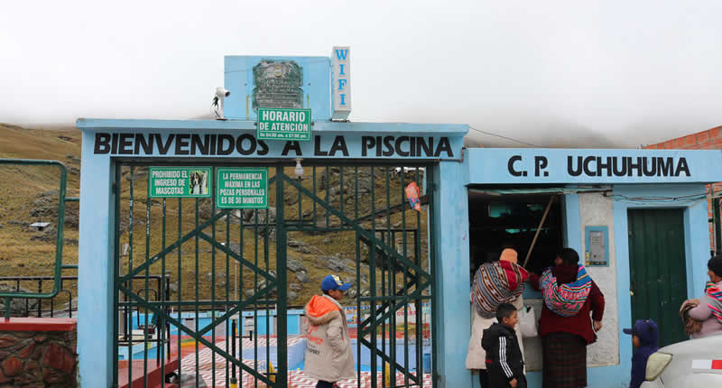 Entrada a los Baños Termales de Uchuhuma