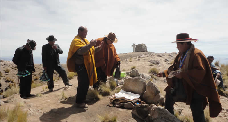 Rituale des Pago a la Pachamama