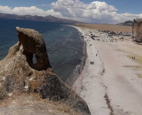 Playa Chatuma am Titicacasee – Weißer Sandstrand zwischen Pomata und Yunguyo