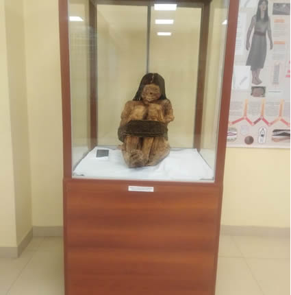 Mumie im Museo Municipal Oscar Velazco Meza