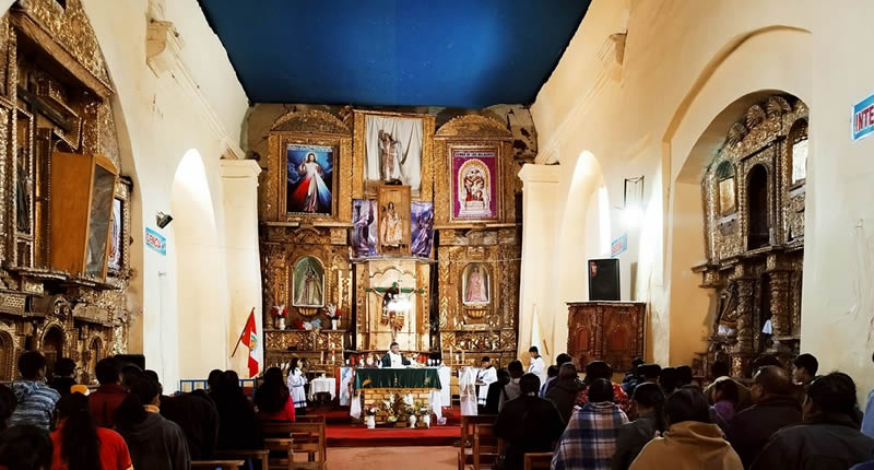 Innenraum Templo de San Sebastián in Zepita
